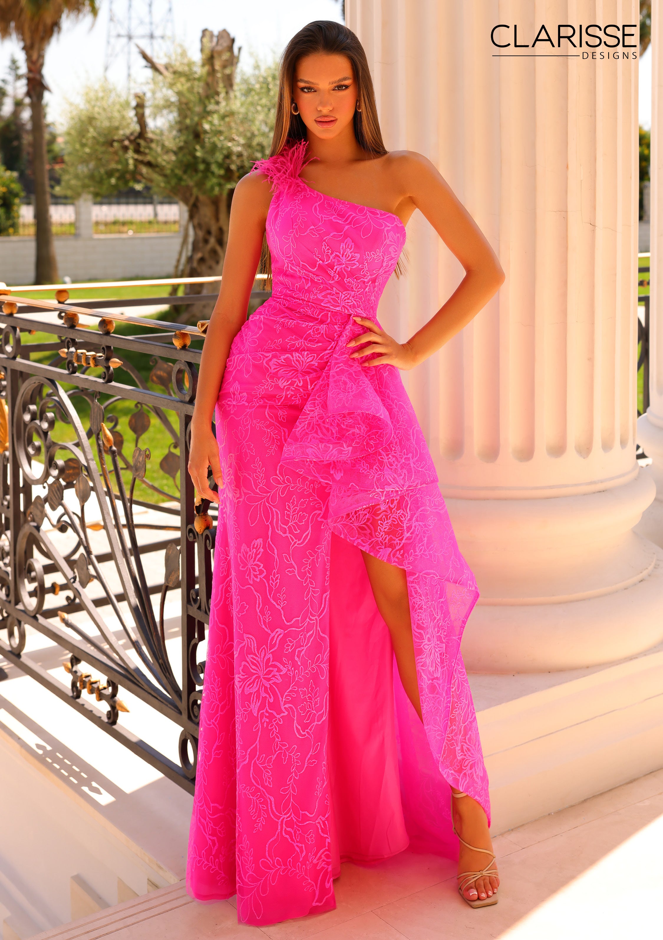 CLARISSE 810541 FLAMINGO PROM DRESS