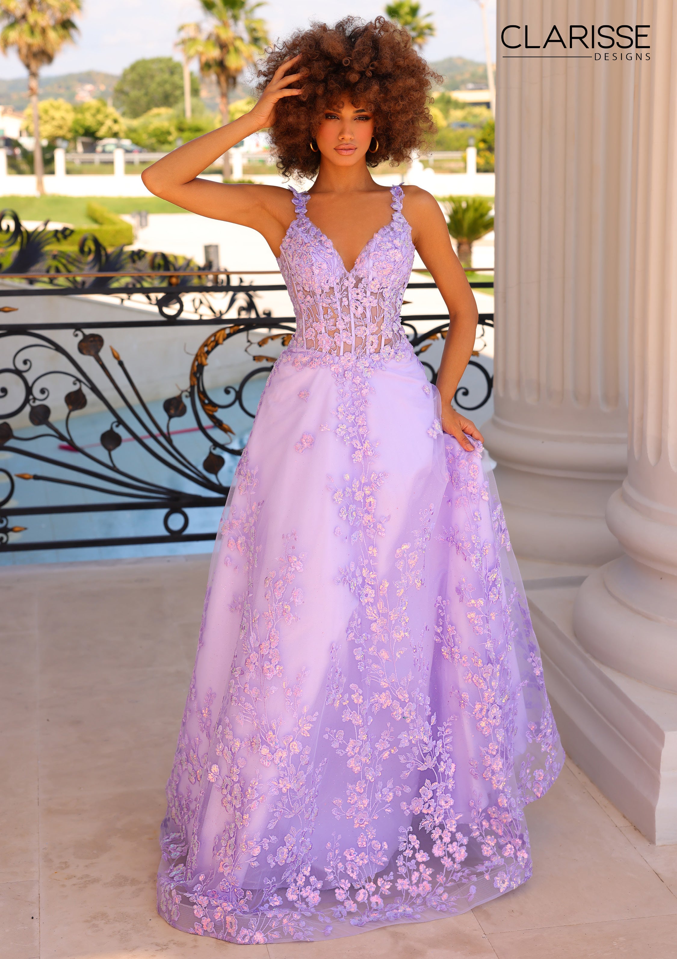 pink and purple prom dress Clarisse 810974 Lilac Prom Dress – PROM BAE