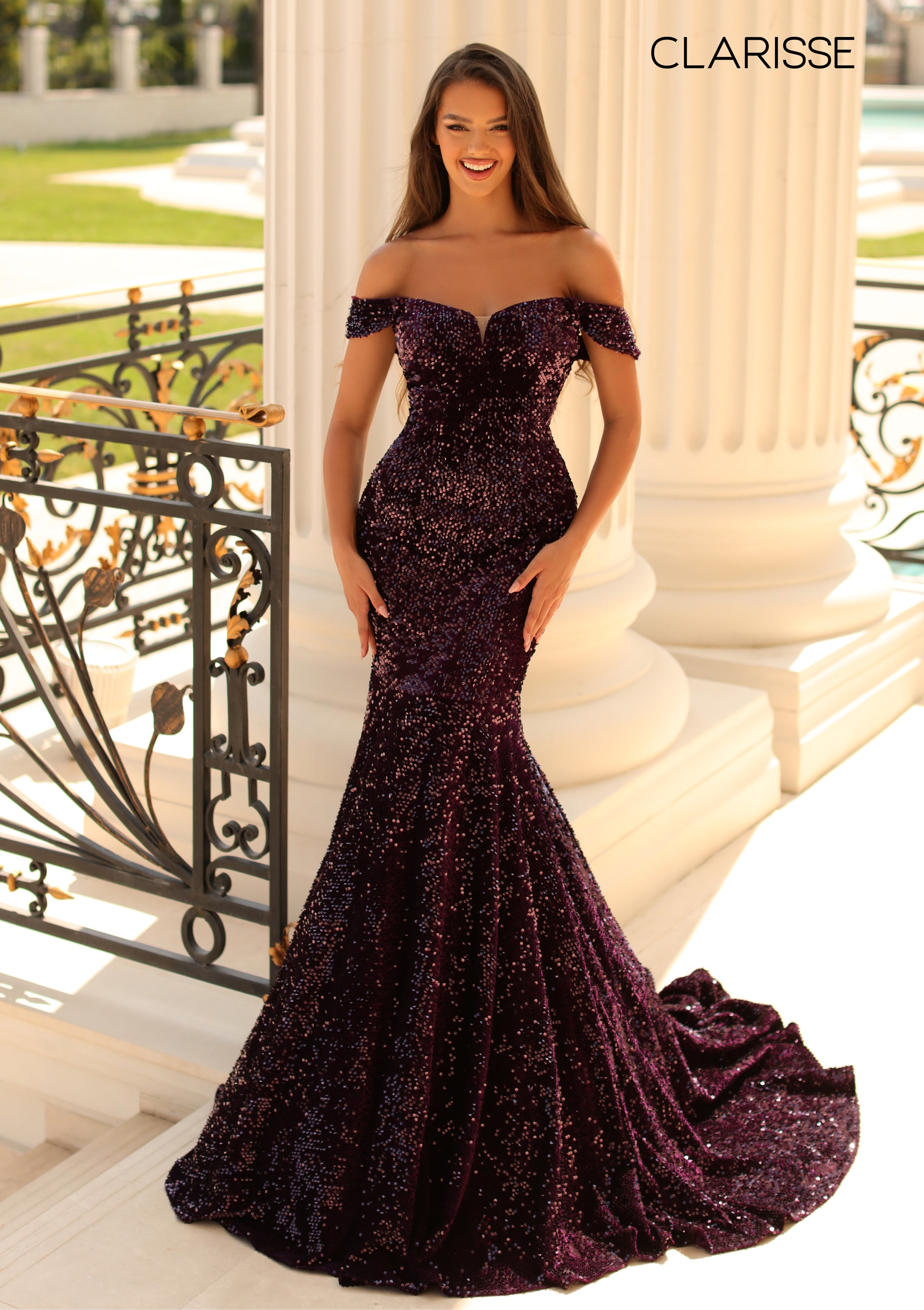 CLARISSE 810428 ROYAL PURPLE PROM DRESS main image 1