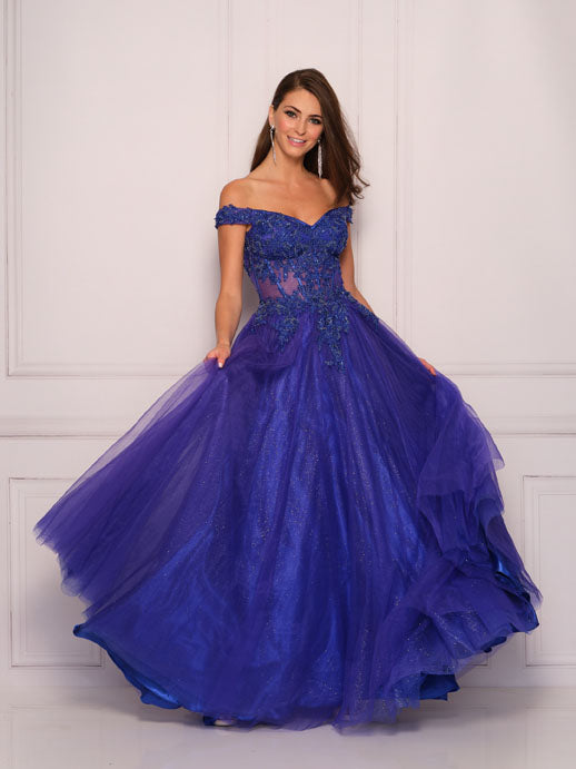 open lace back dress Dave and Johnny 11035 Royal Prom Dress – PROM BAE