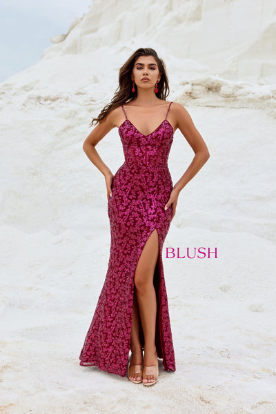 Blush 12104 Sangria Prom Dress