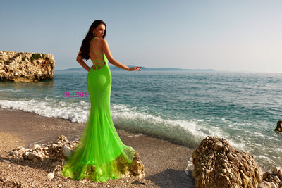 Blush 12108 Apple Green Prom Dress