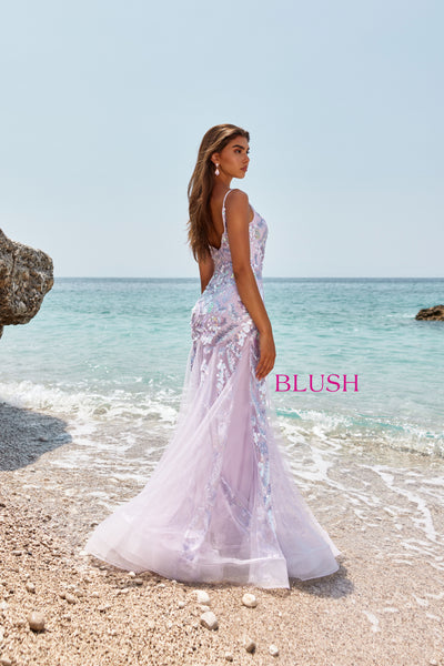 Blush 12113 Lilac/Multi Prom Dress