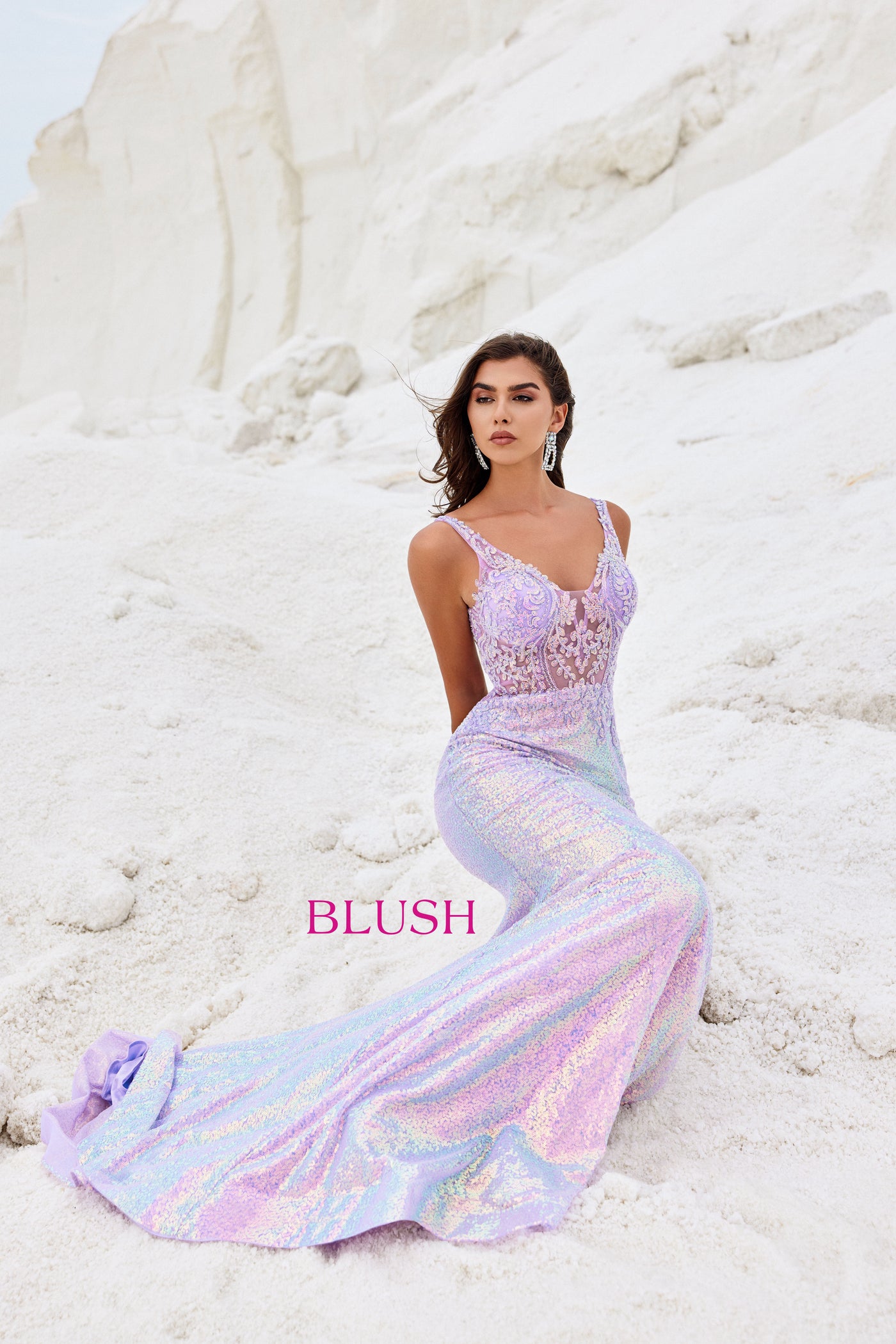 Blush 12118 Lavender Prom Dress