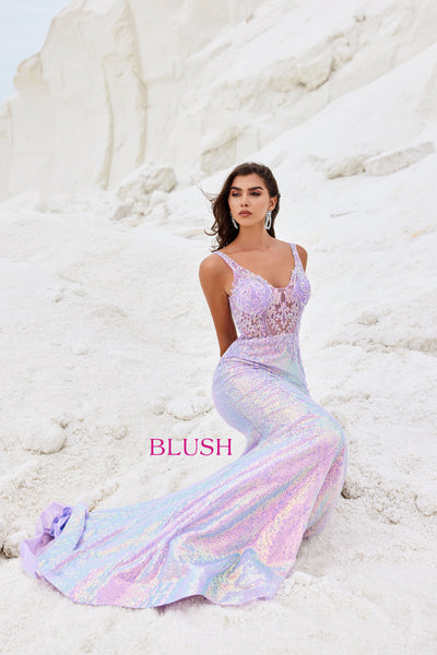 Blush 12118 Lavender Prom Dress