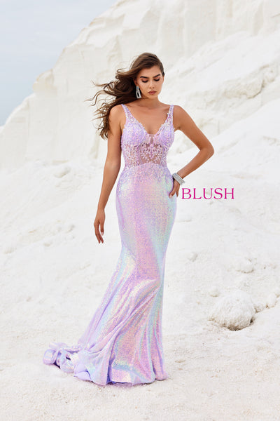 Blush 12118 Lavender Prom Dress