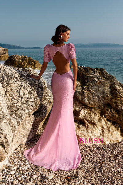 Blush 12120 Rose Pink Prom Dress