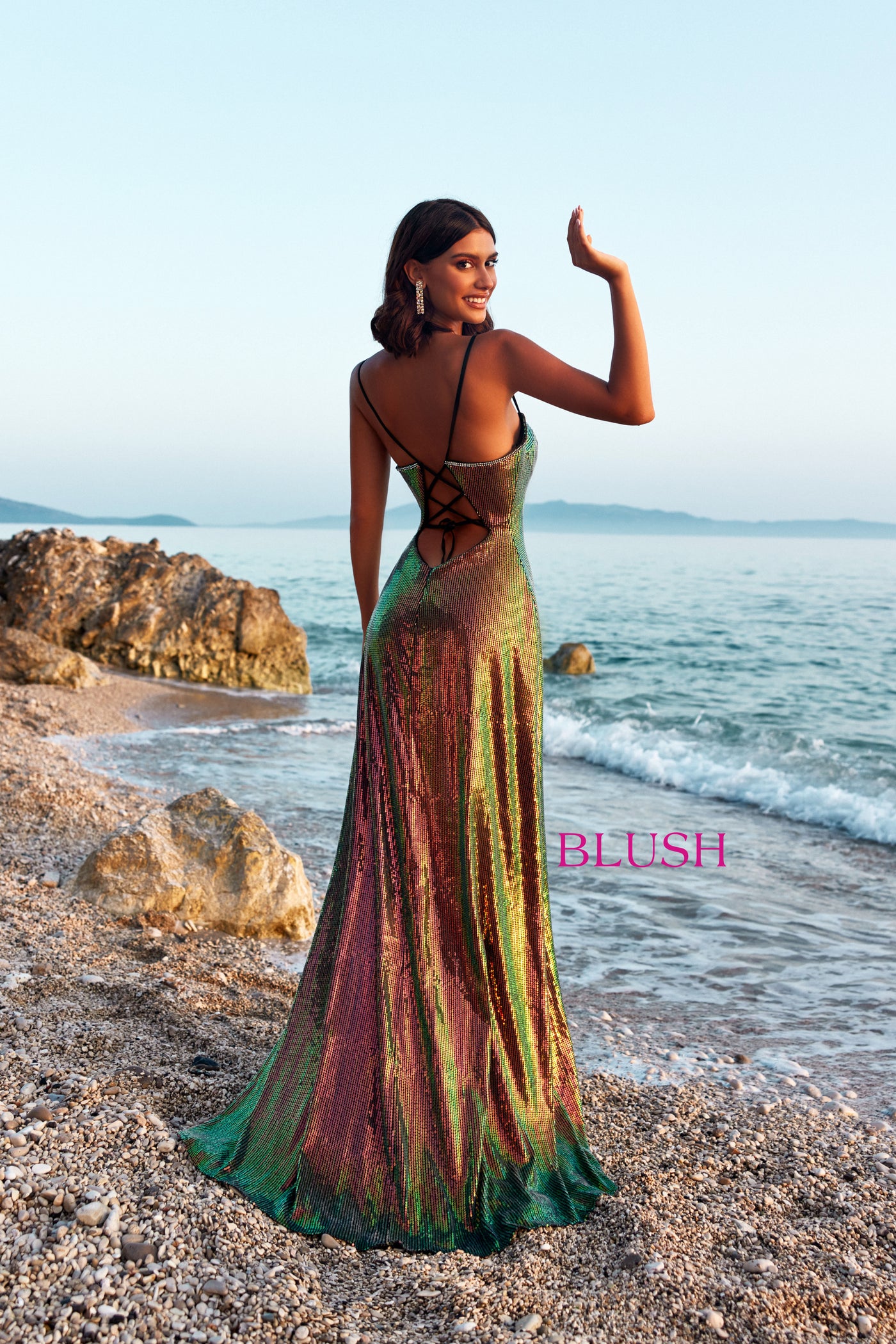 Blush 12126 Copper Prom Dress