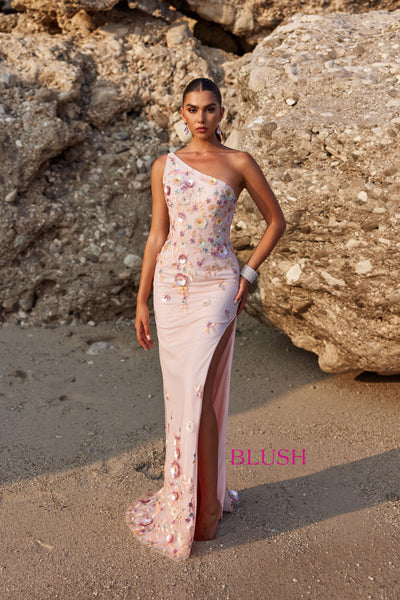 Blush 12127 Pink/Multi Prom Dress