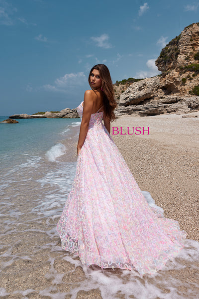 Blush 12129 Pink/Multi Prom Dress