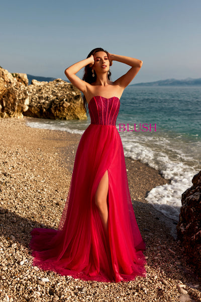 Blush 12133 Cerise Prom Dress