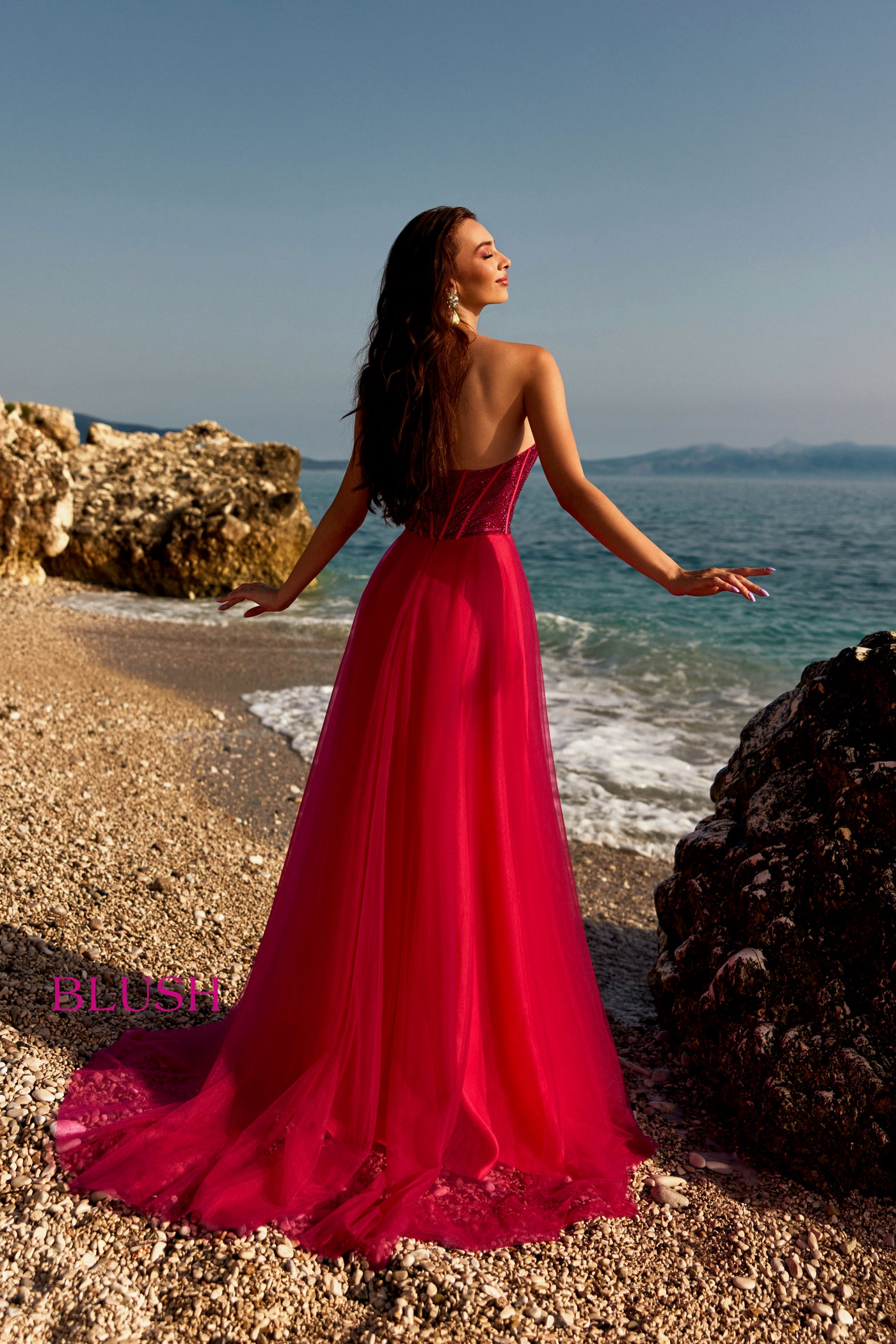 Blush 12133 Cerise Prom Dress