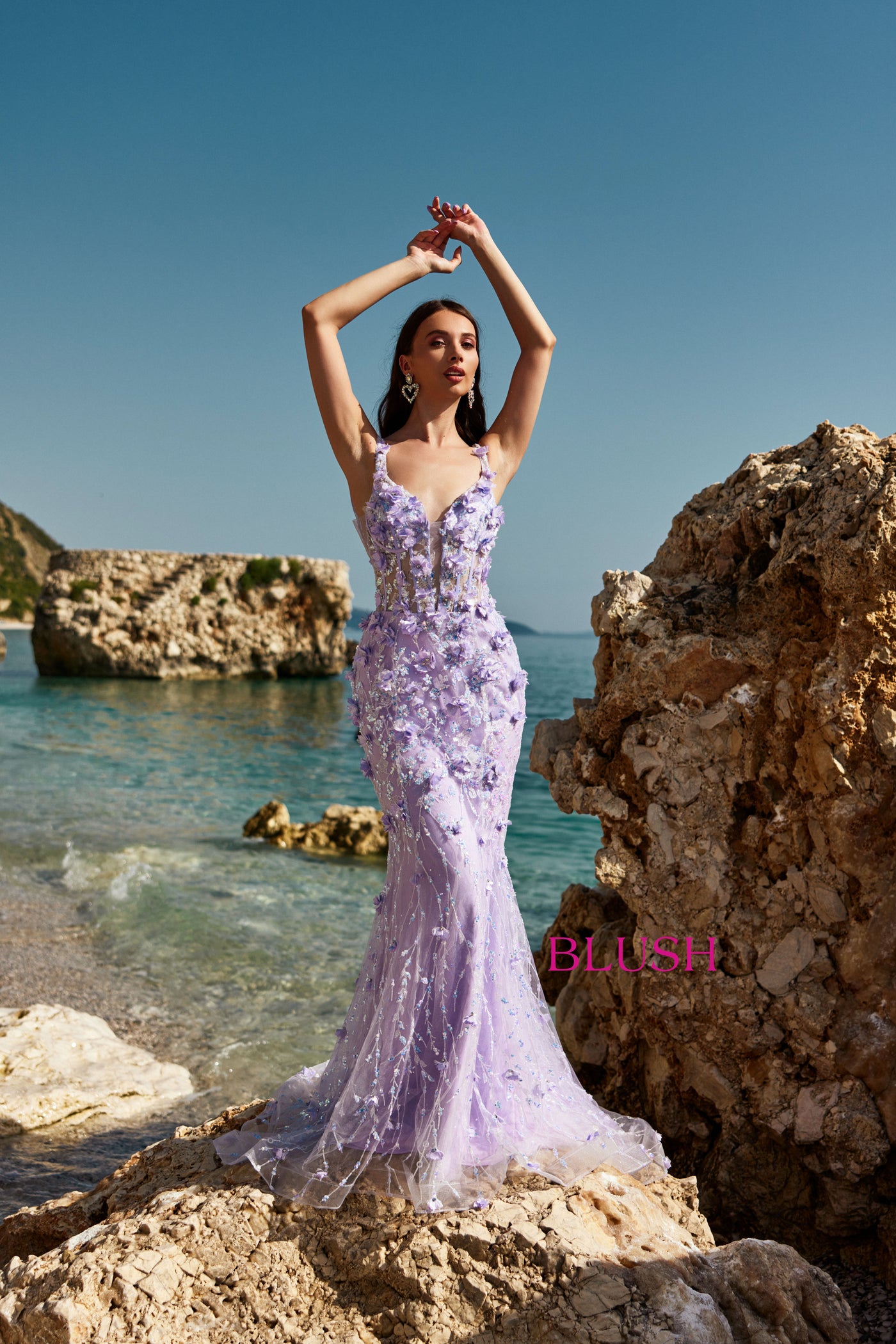 Blush 12142 Lilac Prom Dress