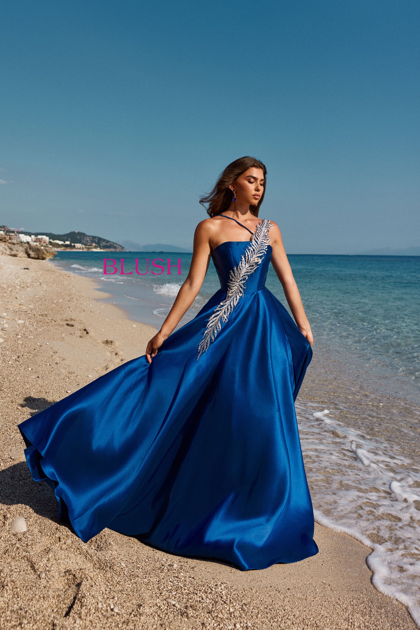 Blush 12144 Navy Prom Dress