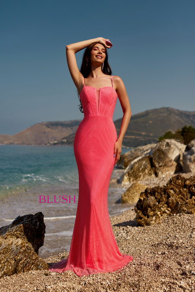 Blush 12159 Barbie Pink Prom Dress