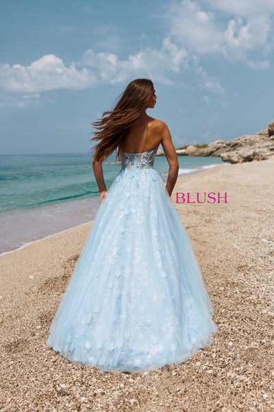 Blush 12168 Sky Blue Prom Dress