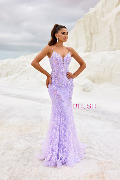 Blush 12175 Lavender Prom Dress