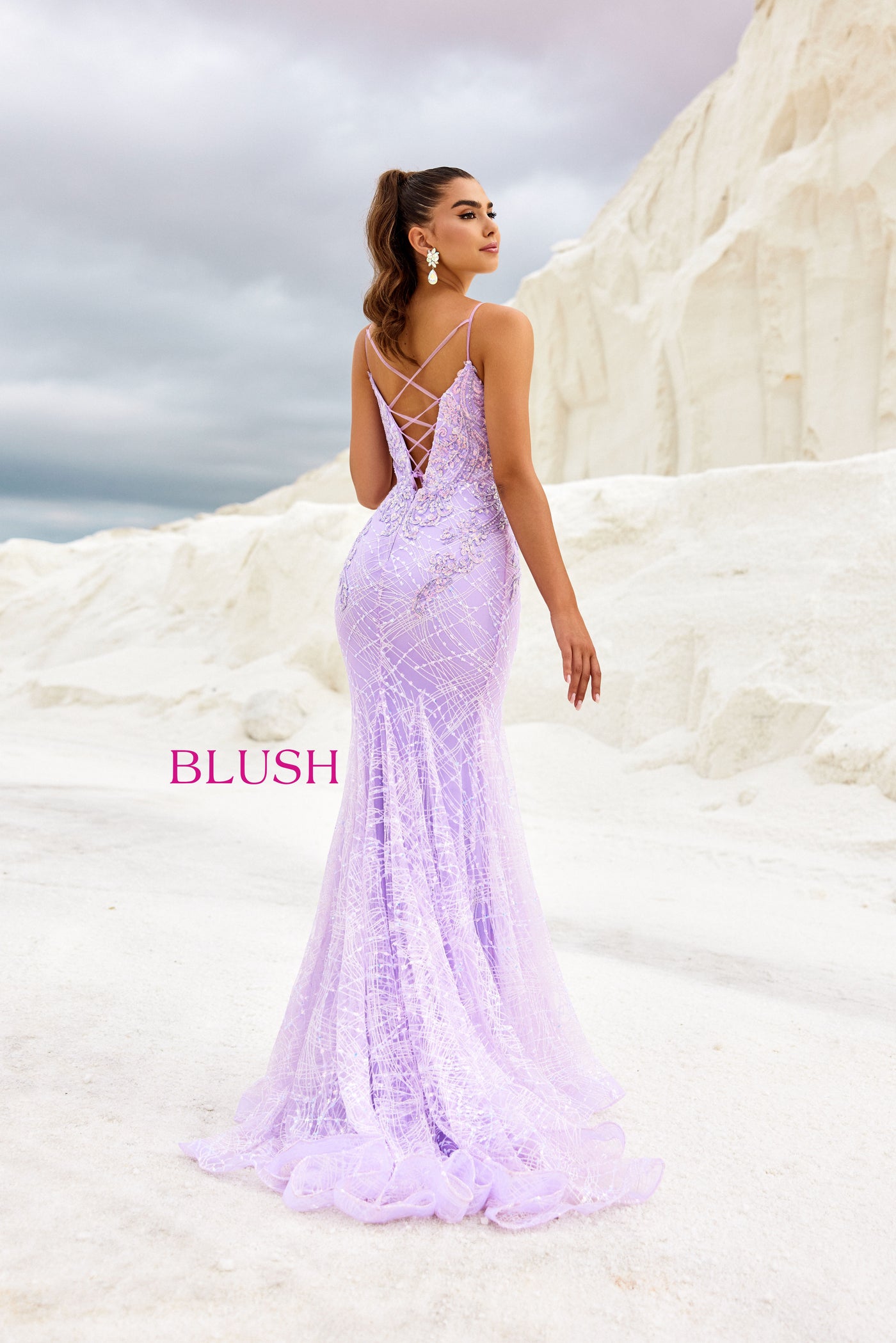 Blush 12175 Lavender Prom Dress