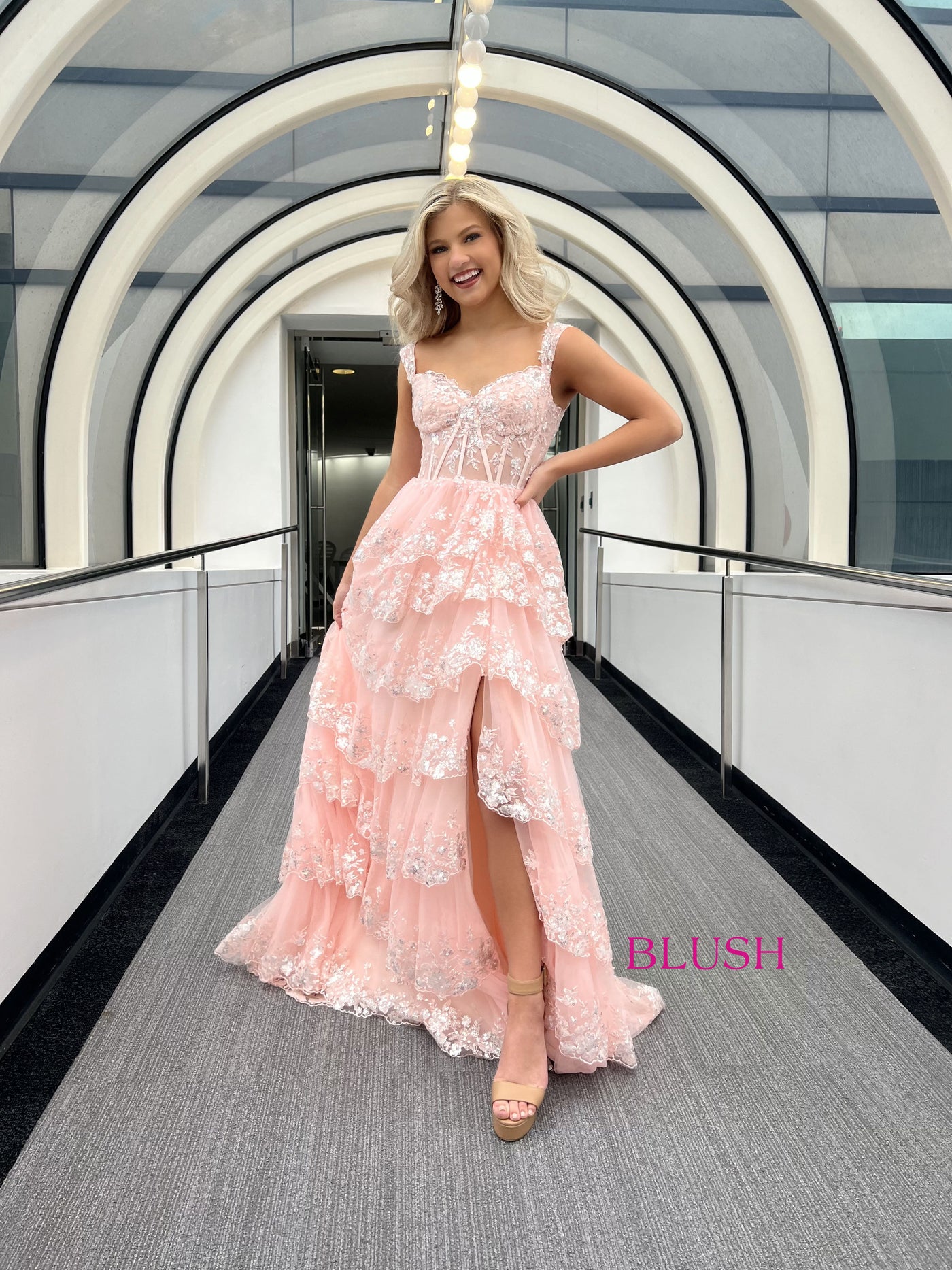 Blush 12177 Petal Pink Prom Dress