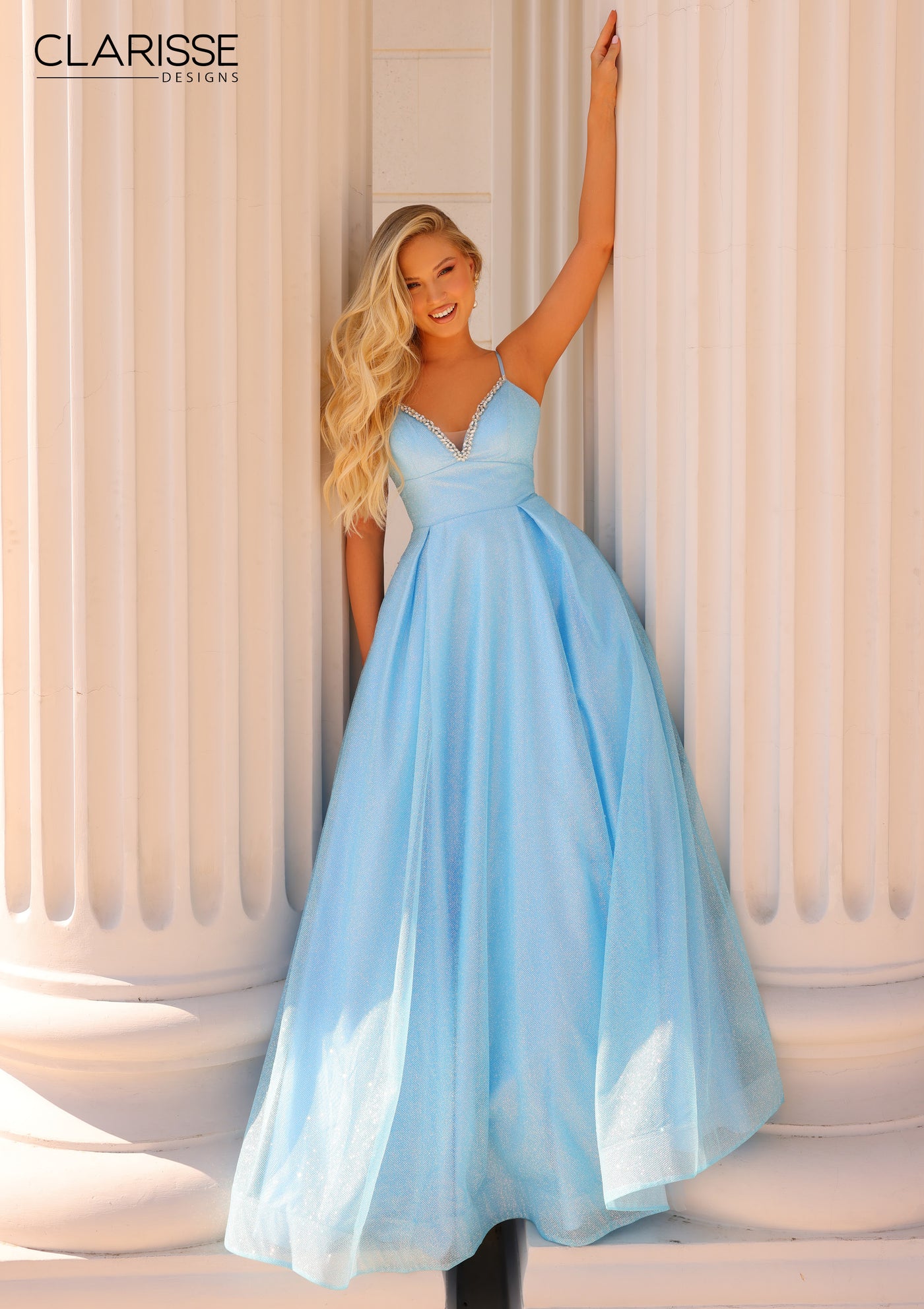Clarisse 810635 Sky Blue Prom Dress