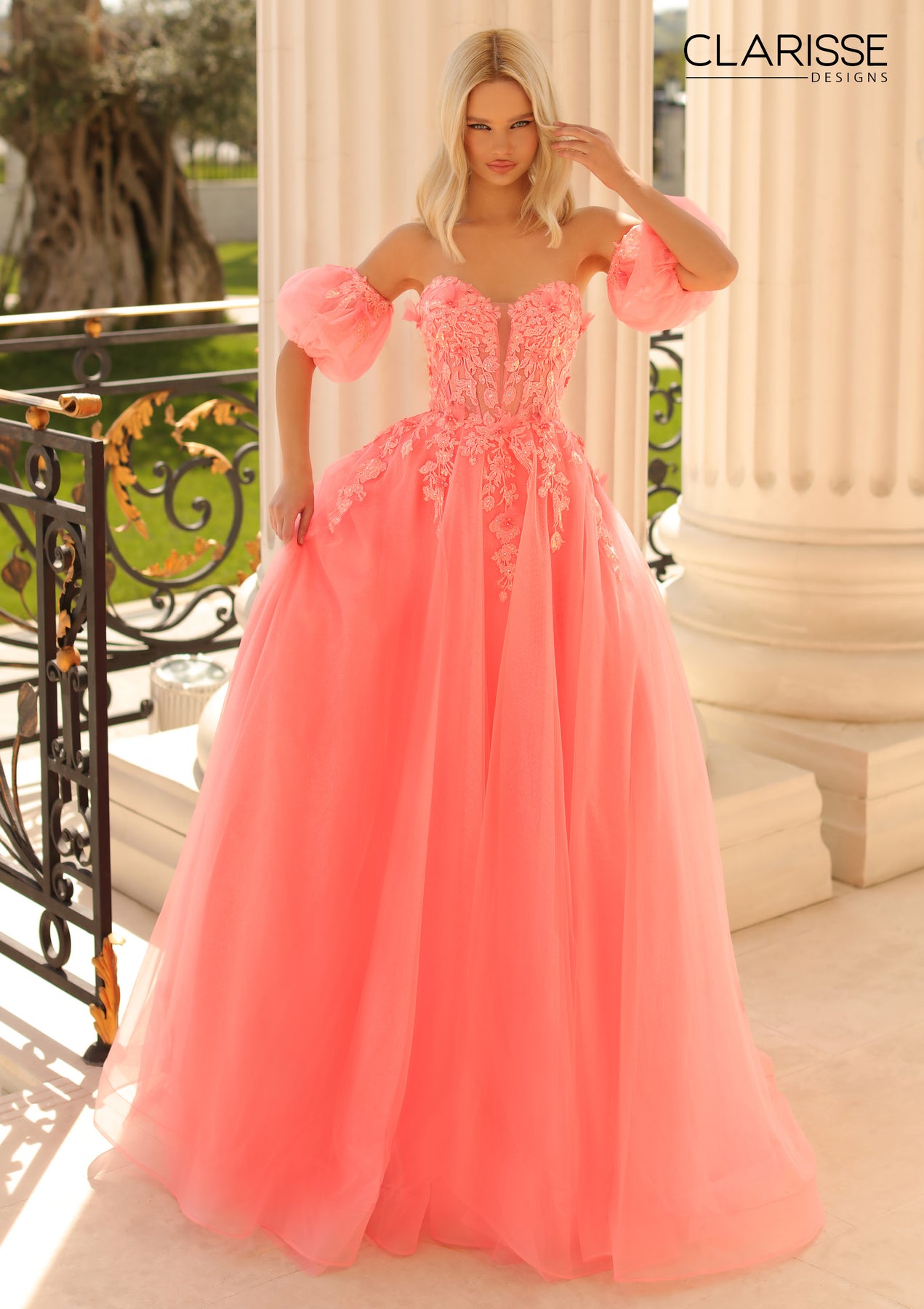 open lace back dress Clarisse 810718 Light Coral Prom Dress PROM BAE open lace back dress Clarisse 810718 Light Coral Prom Dress PROM BAE
