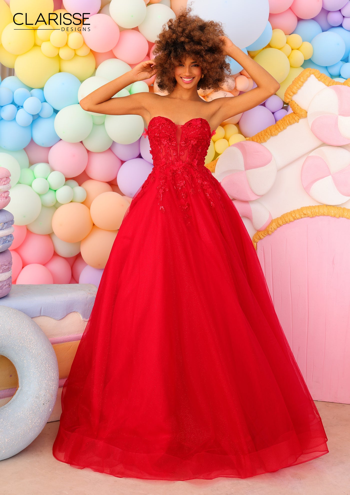 Clarisse 810718 Red Prom Dress