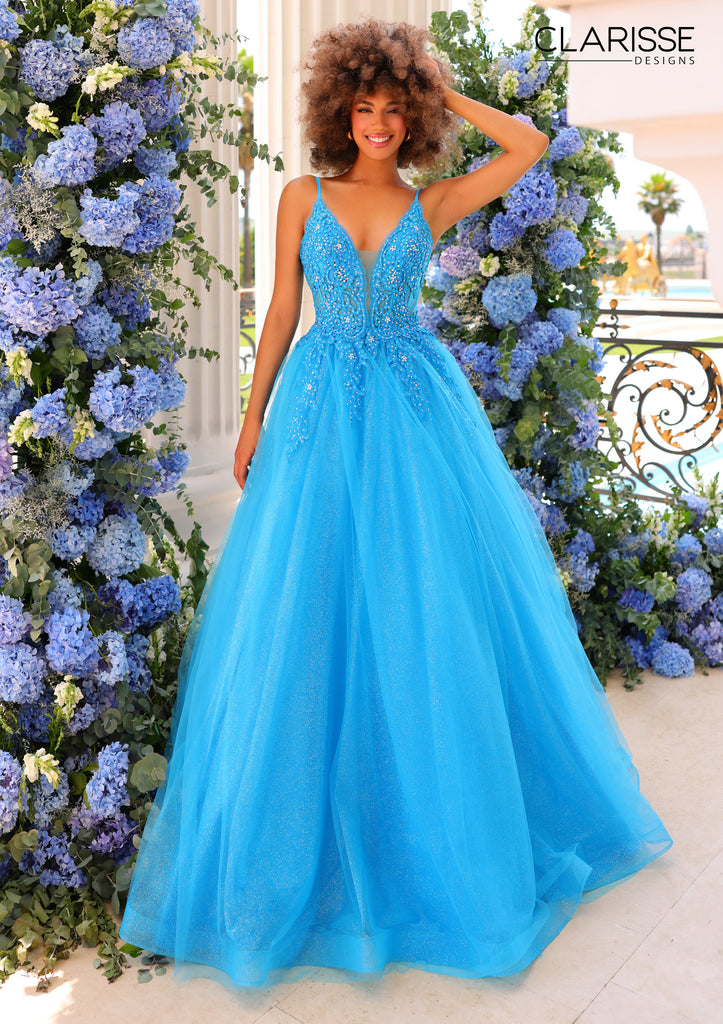 Clarisse 810784 Ocean Blue Prom Dress