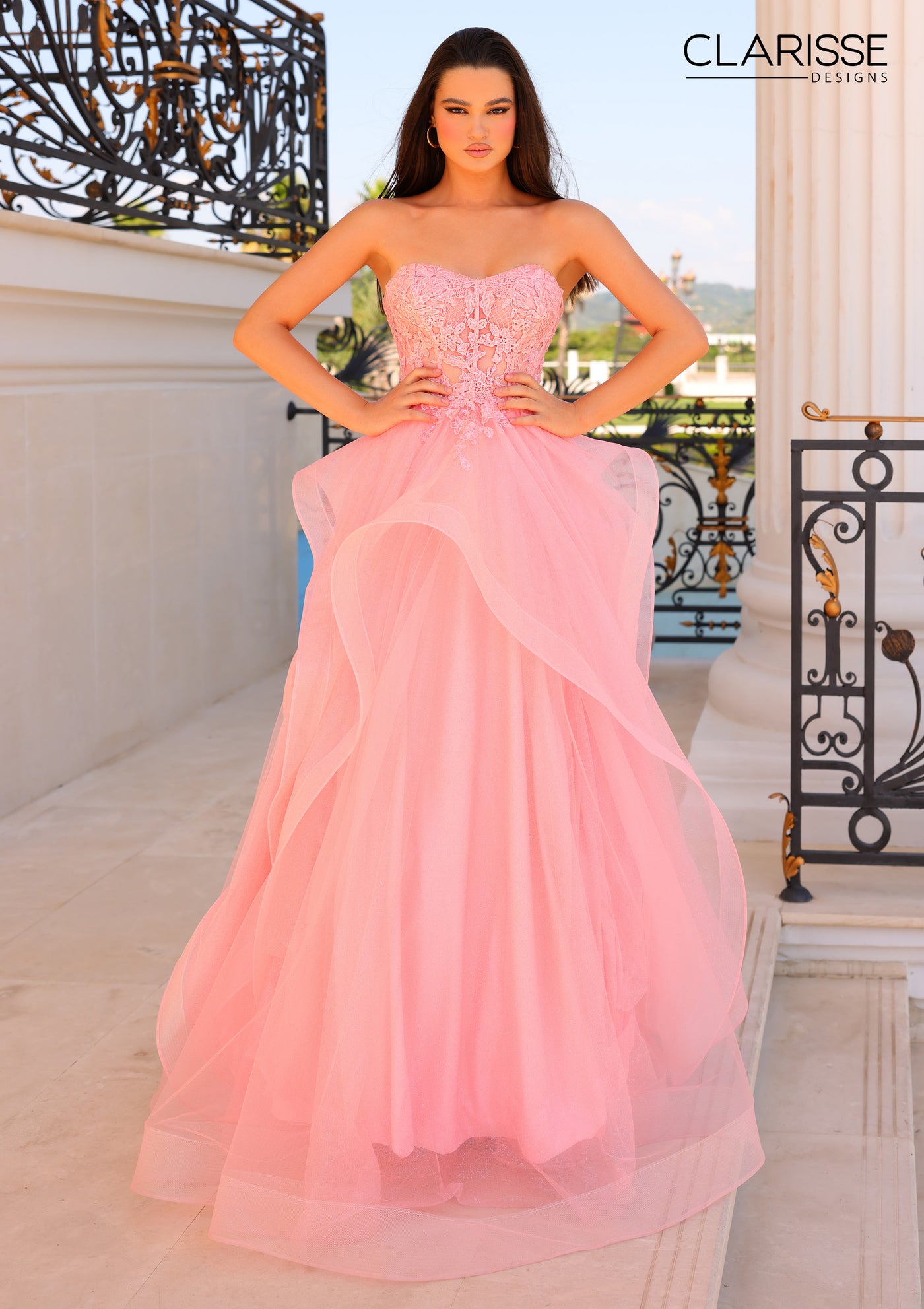 Clarisse 810789 Light Coral Prom Dress