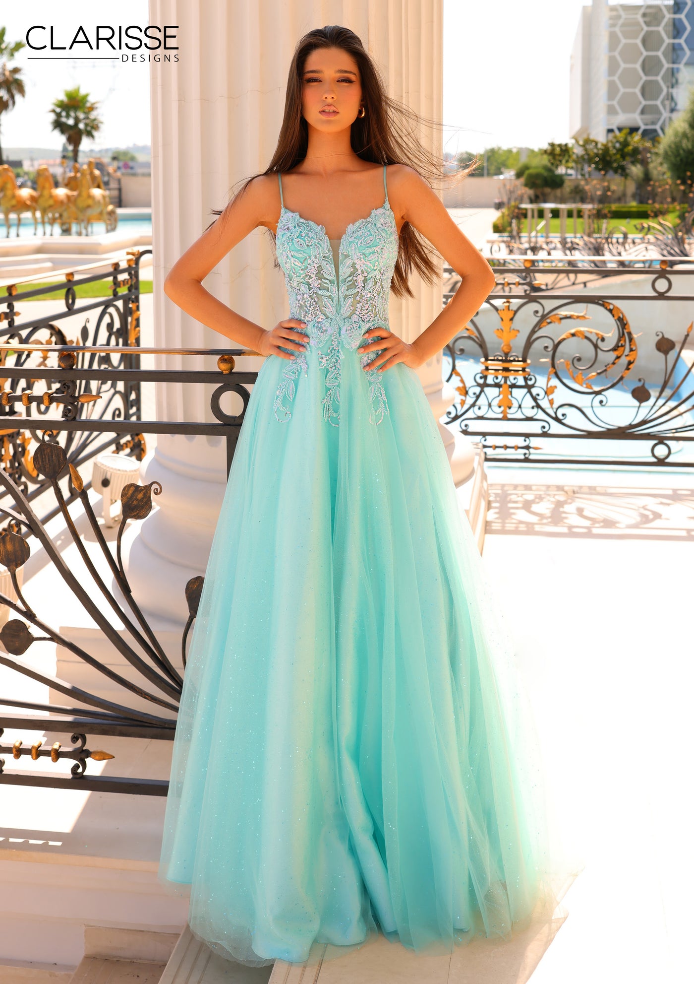 Clarisse 810969 Seafoam Prom Dress Clarisse 810969 Seafoam Prom Dress