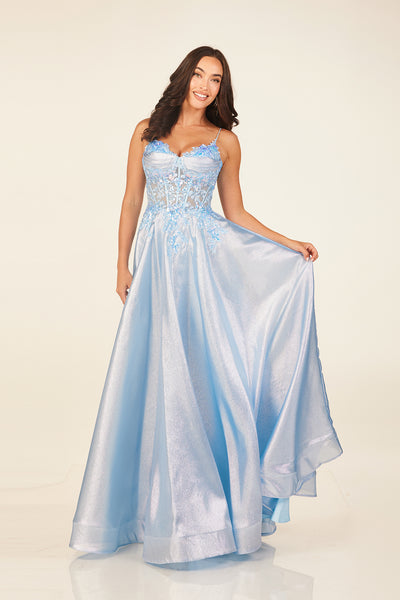 Abby Paris 90290 Blue Prom Dress