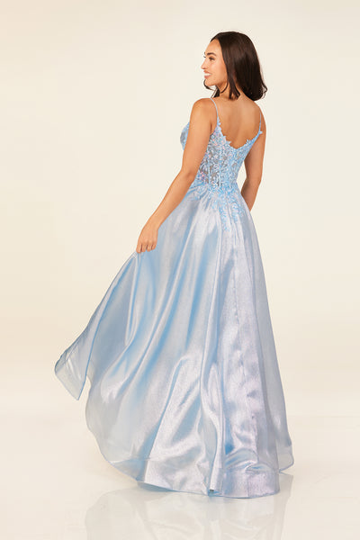 Abby Paris 90290 Blue Prom Dress