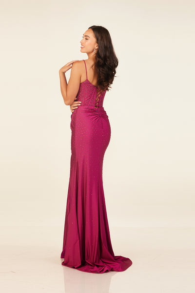 Abby Paris 90313 Magenta Prom Dress