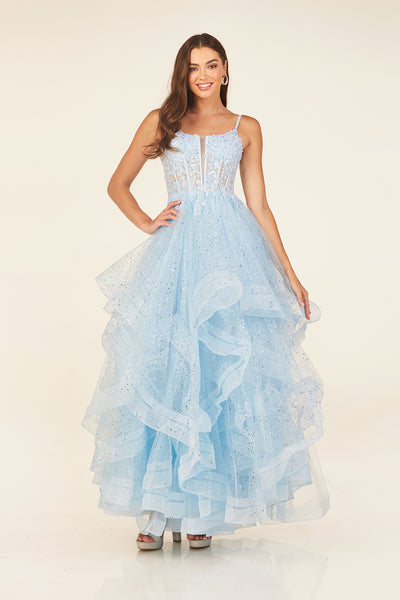 Abby Paris 90323 Powder Blue Prom Dress
