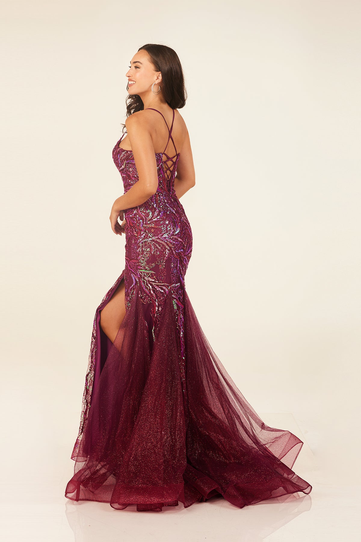 Abby Paris 90332 Magenta Prom Dress Abby Paris 90332 Magenta Prom Dress
