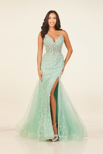 Abby Paris 90334 Sage Prom Dress
