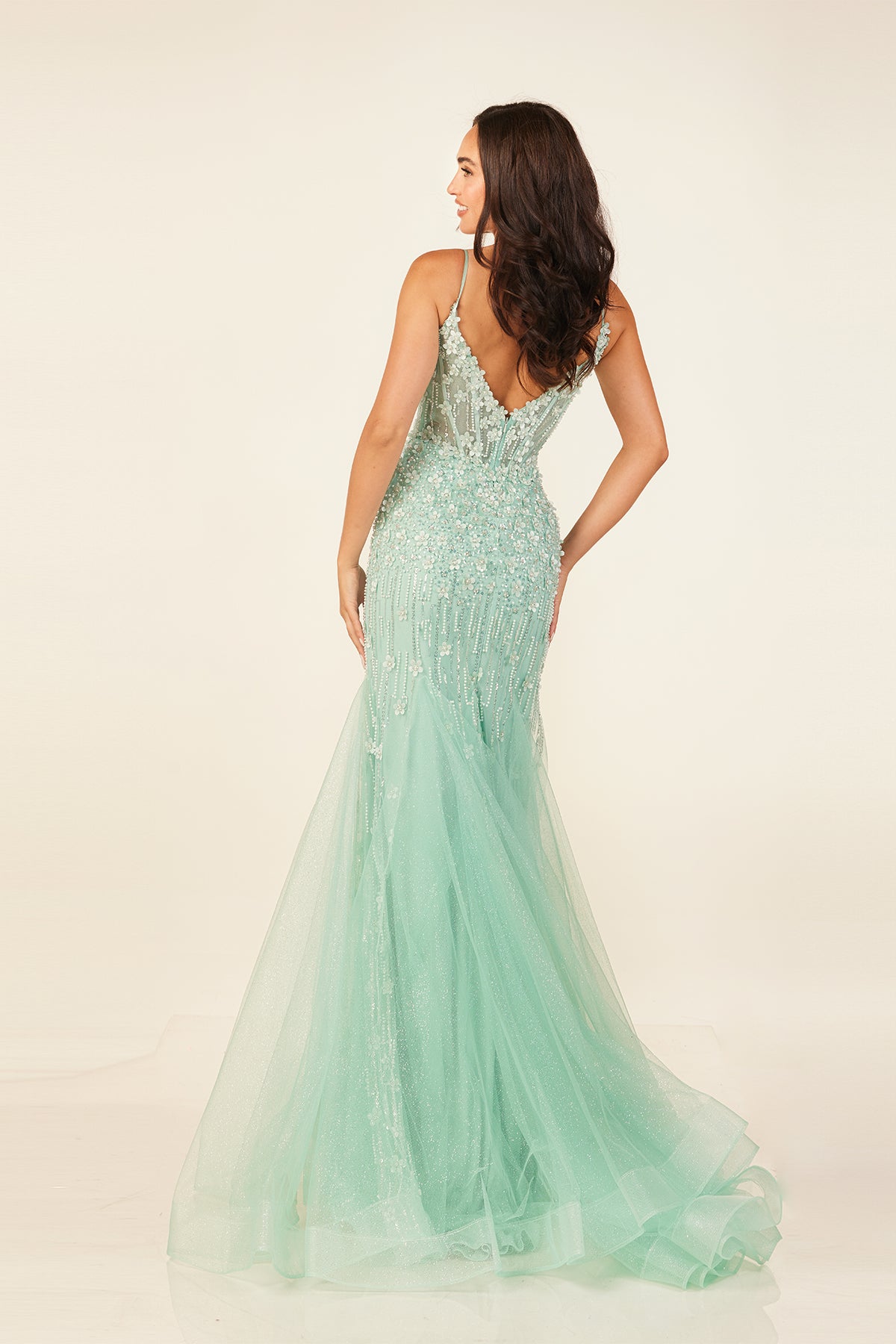 Abby Paris 90334 Sage Prom Dress