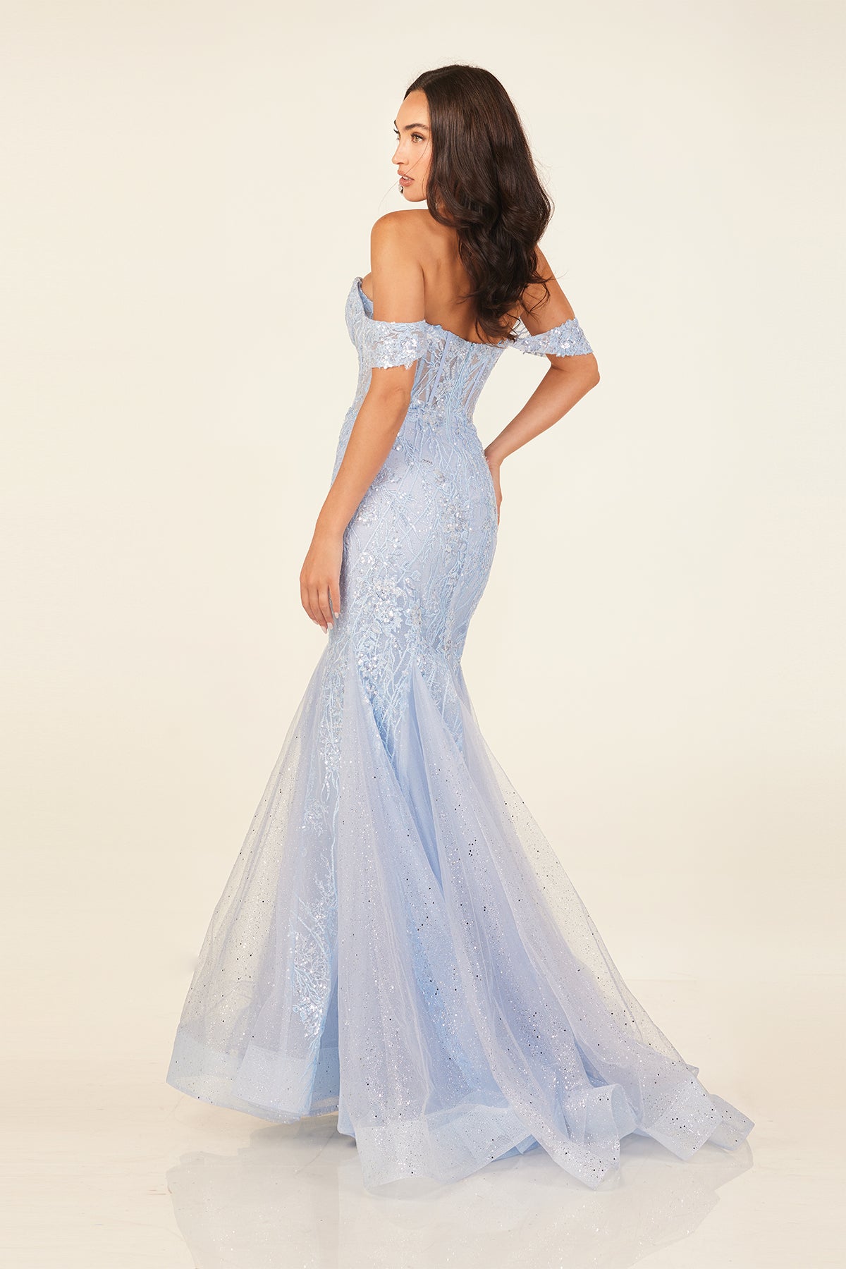 Abby Paris 90335 French Blue Prom Dress