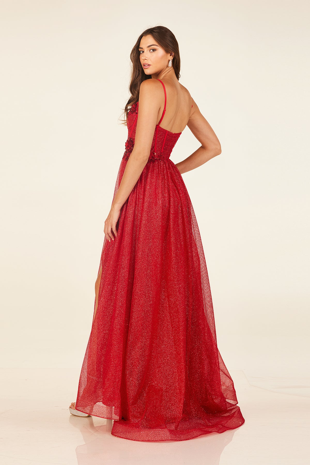Abby Paris 90344 Red Prom Dress