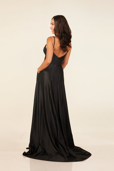 Abby Paris 90349 Black Prom Dress