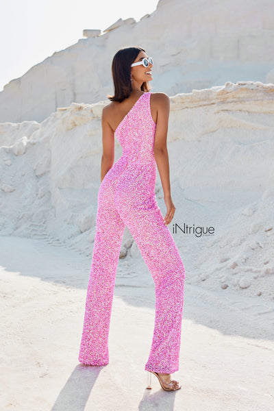 iNtrigue 91016 Strawberry Pink Prom Jumpsuit