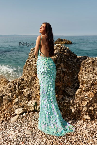 iNtrigue 91018 Aqua Prom Dress