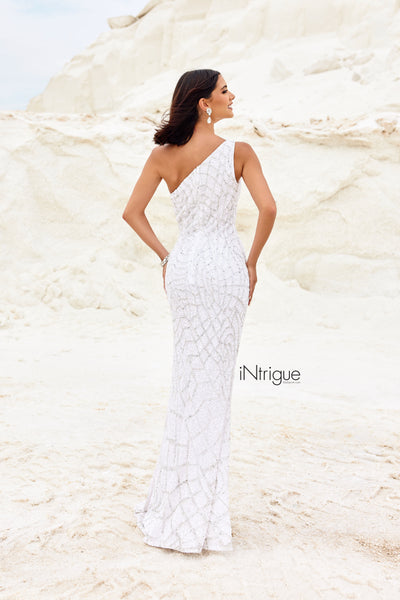 iNtrigue 91019 Diamond White Prom Dress