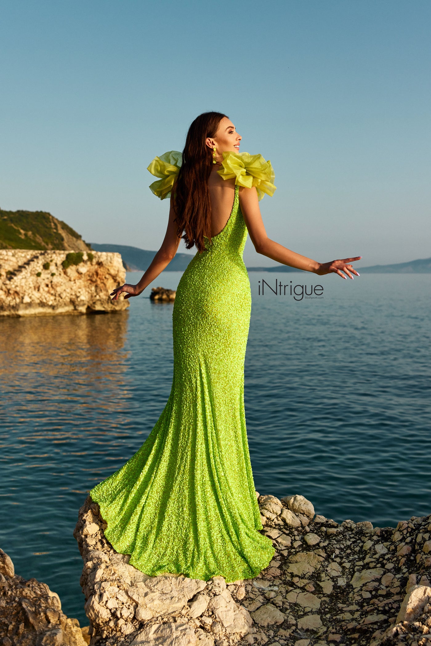 iNtrigue 91030 Lime Prom Dress