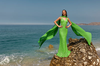 iNtrigue 91032 Lime Prom Dress