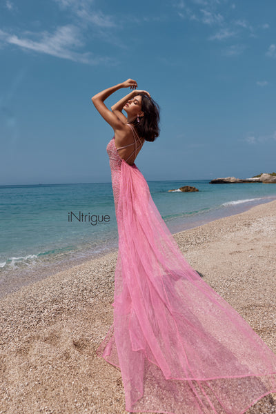 iNtrigue 91042 Strawberry Pink Prom Dress