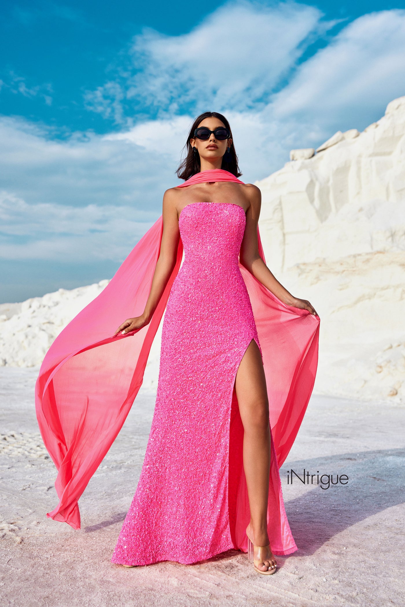 iNtrigue 91048 Fuchsia Prom Dress