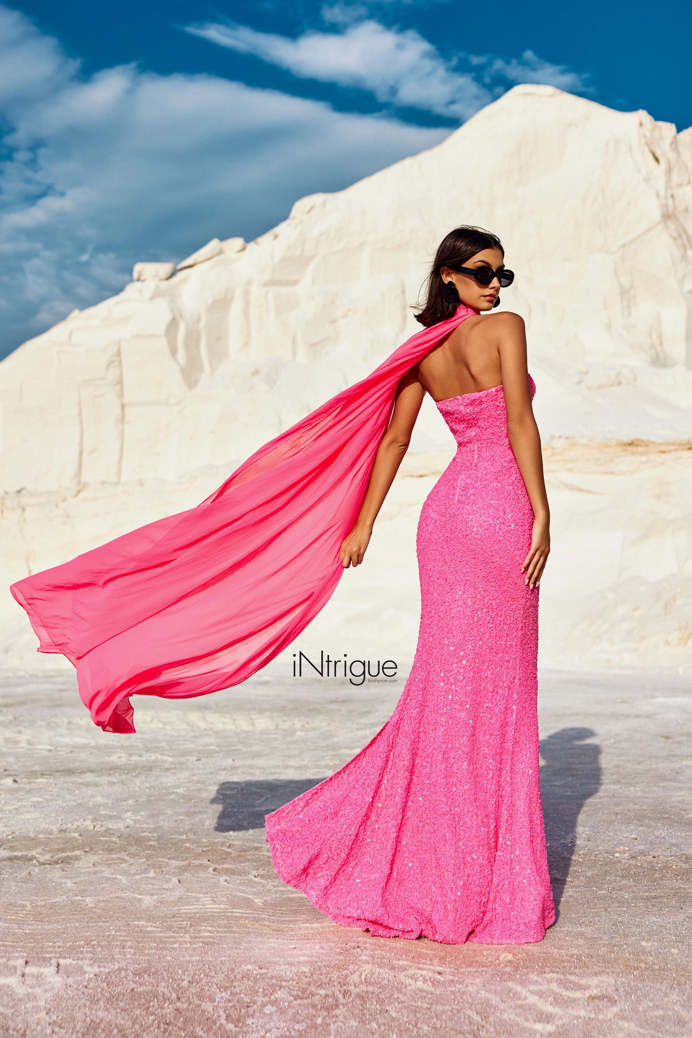 iNtrigue 91048 Fuchsia Prom Dress