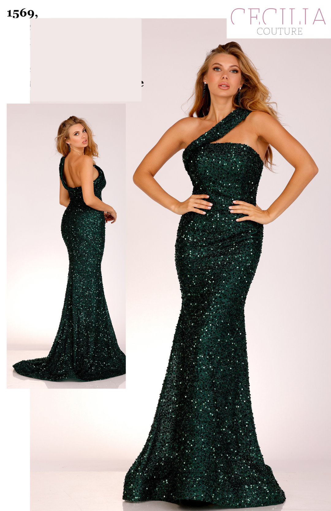 Cecilia Couture 1569 Emerald Prom Dress  PROM BAE