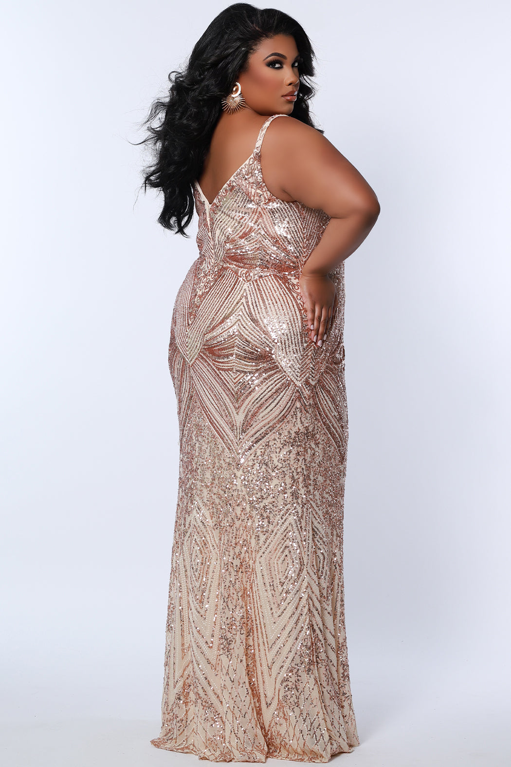Sydney's Closet 7340 Rose Gold Prom Dress – PROM BAE