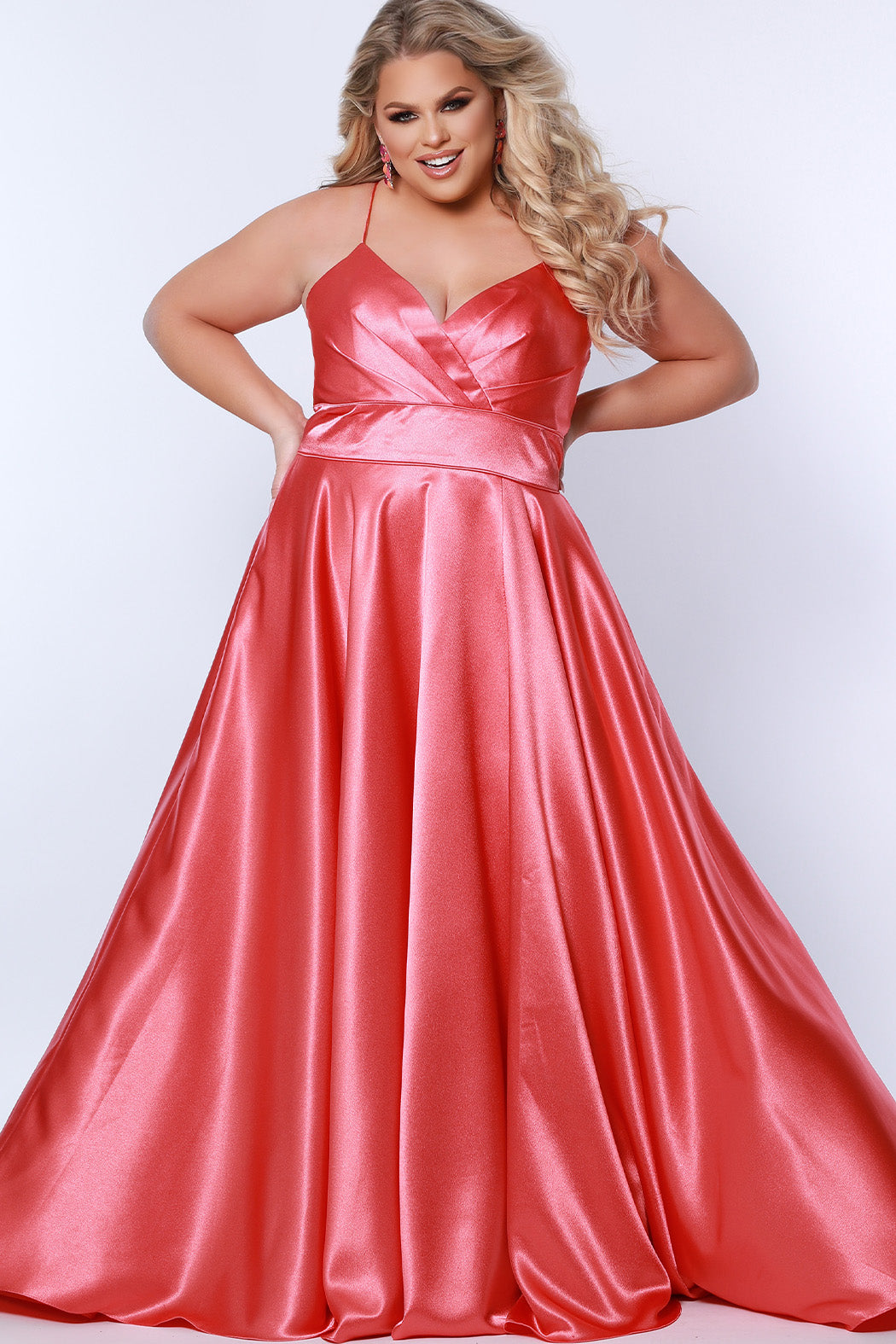 Sydney's Closet 7355 Apricot Prom Dress